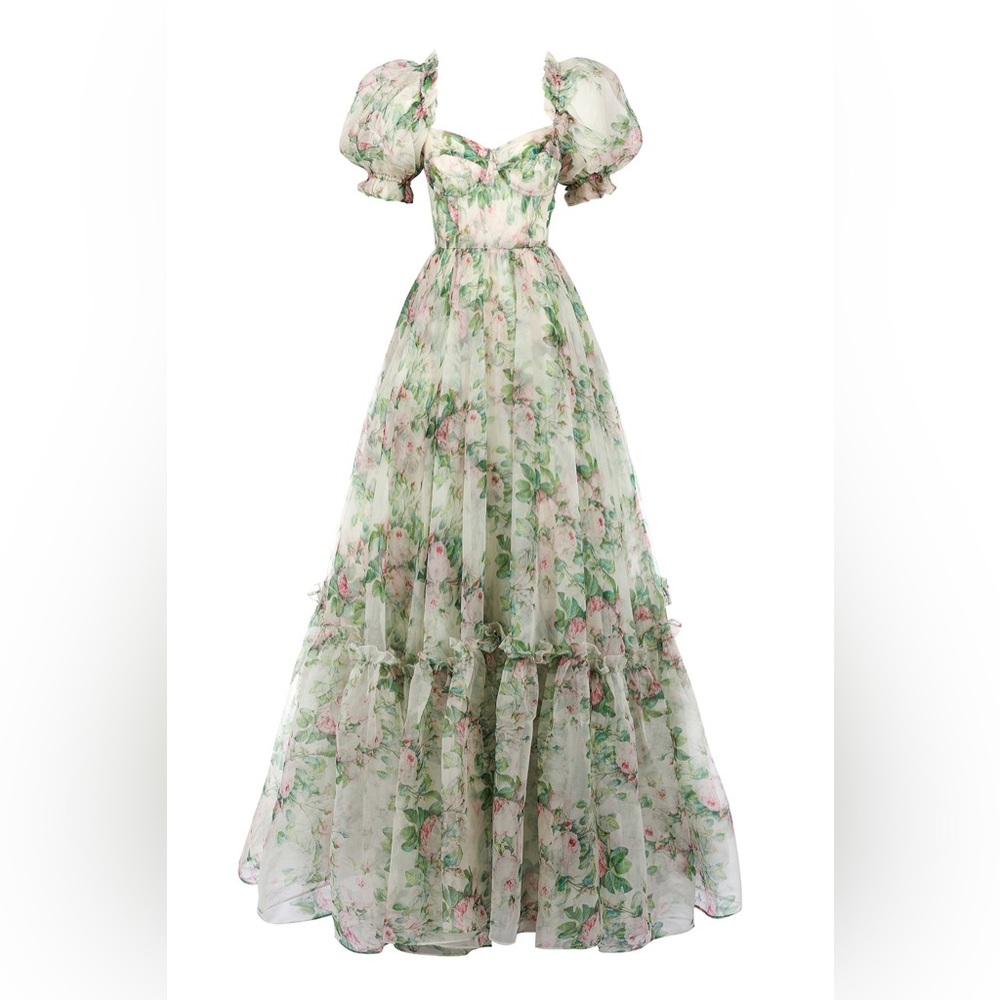 Selkie | The Garden Roses Silk Gauze Ritz Gown | Size L | Brand New, With Tags! - Picture 3 of 7